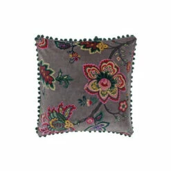 Riva Home Riva Paoletti Mink Grey Palampur Floral Polyester Filled Cushion -Riva Home shop unnamed file 124