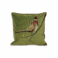 Riva Home Riva Paoletti Green Hunter Velvet Embroidered Polyester Filled Cushion -Riva Home shop unnamed file 13
