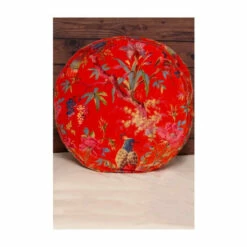 Riva Home Riva Paoletti Orange Paradise Round Velvet Polyester Filled Cushion -Riva Home shop unnamed file 145