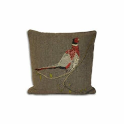 Riva Home Riva Paoletti Brown Hunter Pheasant Herringbone Polyester Filled Cushion