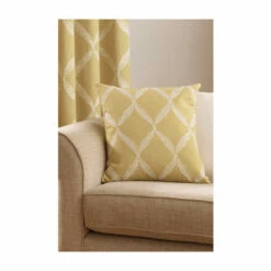 Riva Home Riva Paoletti Citron Yellow Olivia Embroidered Polyester Filled Cushion