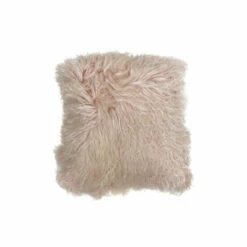 Riva Home Riva Paoletti Shell Pink Mongolian Sheepskin Polyester Filled Cushion