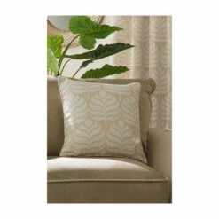 Riva Home Riva Paoletti Natural Beige Horto Botanical Polyester Filled Cushion
