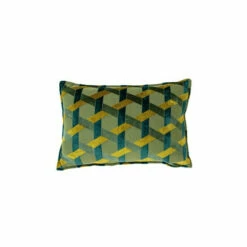 Riva Home Riva Paoletti Teal Blue/Gold Delano Geometric Polyester Filled Cushion -Riva Home shop unnamed file 175