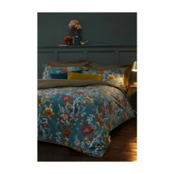 Riva Home Set Of 2 Teal Blue Bloom Floral Oxford Pillowcases -Riva Home shop unnamed file 189