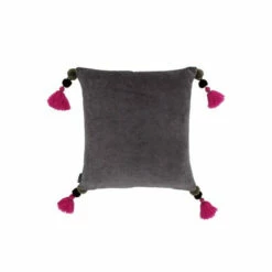 Riva Home Riva Paoletti Mink Grey/Damson Purple Poonam Velvet Polyester Filled Cushion -Riva Home shop unnamed file 193