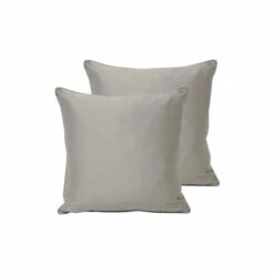 Riva Home 2 Pack Steel Grey Fiji Faux Silk Filled Cushions