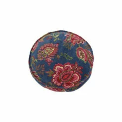 Riva Home Riva Paoletti Smoke Blue Malisa Round Paisley Pattern Polyester Filled Cushion