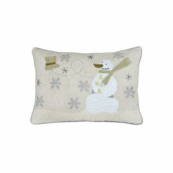 Riva Home Cream Advent Snowman Cushion