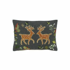 Riva Home White Artisan Deer Cushion