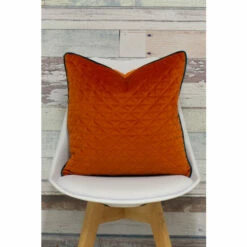 Riva Home Riva Paoletti Jaffa Orange/Teal Blue Quartz Quilted Polyester Filled Cushion