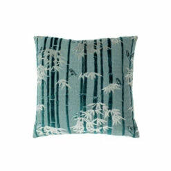 Riva Home Riva Paoletti Teal Blue Anji Velvet Jacquard Polyester Filled Cushion