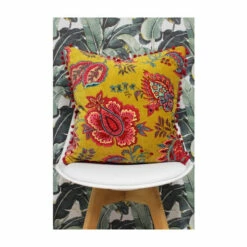 Riva Home Riva Paoletti Lemon Curry Malisa Paisley Pattern Polyester Filled Cushion