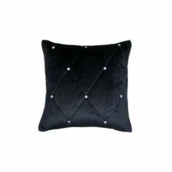 Riva Home Riva Paoletti Black New Diamanté Embellished Polyester Filled Cushion