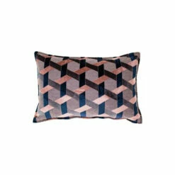 Riva Home Riva Paoletti Blush Pink/Navy Blue Delano Geometric Polyester Filled Cushion -Riva Home shop unnamed file 282