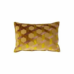Riva Home Riva Paoletti Ochre Yellow/Blush Pink Delano Geometric Polyester Filled Cushion -Riva Home shop unnamed file 295