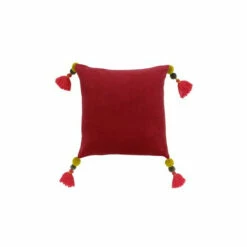 Riva Home Riva Paoletti Pomegranate Red/Lemon Curry Poonam Velvet Polyester Filled Cushion -Riva Home shop unnamed file 303