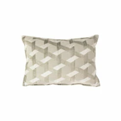 Riva Home Riva Paoletti Ivory White/Taupe Beige Delano Geometric Polyester Filled Cushion
