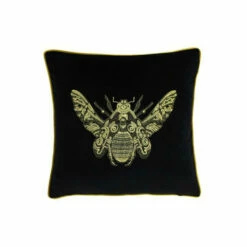 Riva Home Riva Paoletti Black Cerana Velvet Polyester Filled Cushion -Riva Home shop unnamed file 319