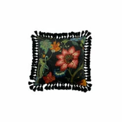 Riva Home Riva Paoletti Black Botanist Floral Polyester Filled Cushion