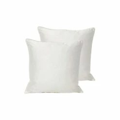 Riva Home 2 Pack White Fiji Faux Silk Filled Cushions