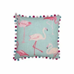 Riva Home Riva Paoletti Duck Egg Blue Flamingo Printed Polyester Filled Cushion -Riva Home shop unnamed file 342