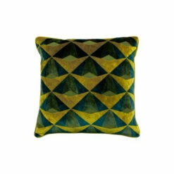 Riva Home Riva Paoletti Teal Blue/Gold Leveque Geometric Polyester Filled Cushion -Riva Home shop unnamed file 369