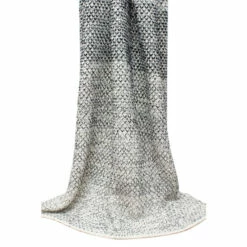 Riva Home Black Elina Crochet Knit Throw