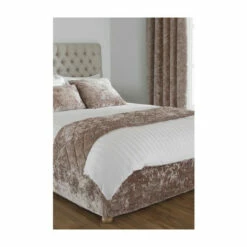 Riva Home Cream Verona Crushed Velvet Throw