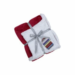 Riva Home Red Luxe Sherpa Fleece Throw -Riva Home shop unnamed file 433