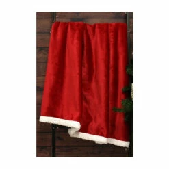 Riva Home Red Luxe Sherpa Fleece Throw -Riva Home shop unnamed file 434