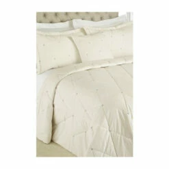 Riva Home Cream Diamanté Bedspread And Pillowsham Set