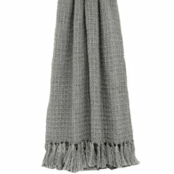 Riva Home Grey Boden Fringe Throw