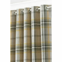 Riva Home Riva Paoletti Ochre Yellow Aviemore Tartan Faux Wool Eyelet Curtains -Riva Home shop unnamed file 485