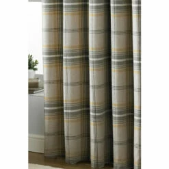 Riva Home Riva Paoletti Ochre Yellow Aviemore Tartan Faux Wool Eyelet Curtains -Riva Home shop unnamed file 486