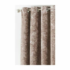 Riva Home Riva Paoletti Oyster Beige Verona Crushed Velvet Eyelet Curtains