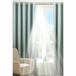 Riva Home Duck Egg Blue Twilight Thermal Blackout Eyelet Curtains