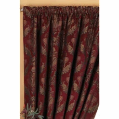 Riva Home Burgundy Red Paoletti Shiraz Traditional Jacquard Pencil Pleat Curtains -Riva Home shop unnamed file 544