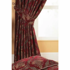 Riva Home Burgundy Red Paoletti Shiraz Traditional Jacquard Pencil Pleat Curtains -Riva Home shop unnamed file 545