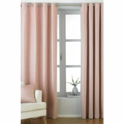 Riva Home Riva Paoletti Blush Pink Atlantic Twill Woven Eyelet Curtains -Riva Home shop unnamed file 554
