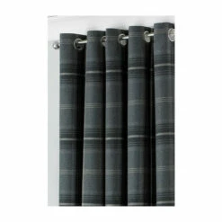 Riva Home Riva Paoletti Grey Aviemore Tartan Faux Wool Eyelet Curtains