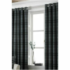 Riva Home Riva Paoletti Grey Aviemore Tartan Faux Wool Eyelet Curtains -Riva Home shop unnamed file 568