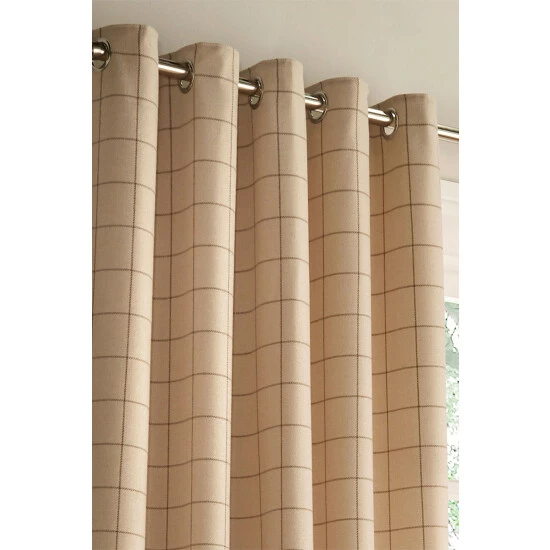 unnamed-file-576.jpg Riva Home Furn. Natural Beige Ellis Windowpane Check Eyelet Curtains -Riva Home shop unnamed file 576