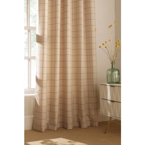 unnamed-file-577.jpg Riva Home Furn. Natural Beige Ellis Windowpane Check Eyelet Curtains -Riva Home shop unnamed file 577