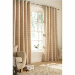 Riva Home Furn. Natural Beige Ellis Windowpane Check Eyelet Curtains 7 Riva Home Furn. Natural Beige Ellis Windowpane Check Eyelet Curtains -Riva Home shop unnamed file 579