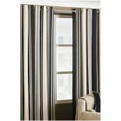 Riva Home Black Broadway Striped Eyelet Curtains -Riva Home shop unnamed file 621