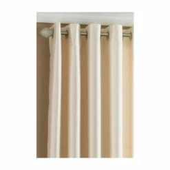 Riva Home Cream Fiji Faux Silk Semi Sheer Eyelet Curtains
