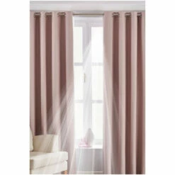 Riva Home Blush Pink Twilight Thermal Blackout Eyelet Curtains