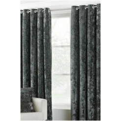 Riva Home Riva Paoletti Pewter Grey Verona Crushed Velvet Eyelet Curtains -Riva Home shop unnamed file 656