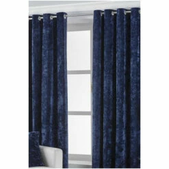 Riva Home Riva Paoletti Navy Blue Verona Crushed Velvet Eyelet Curtains -Riva Home shop unnamed file 668